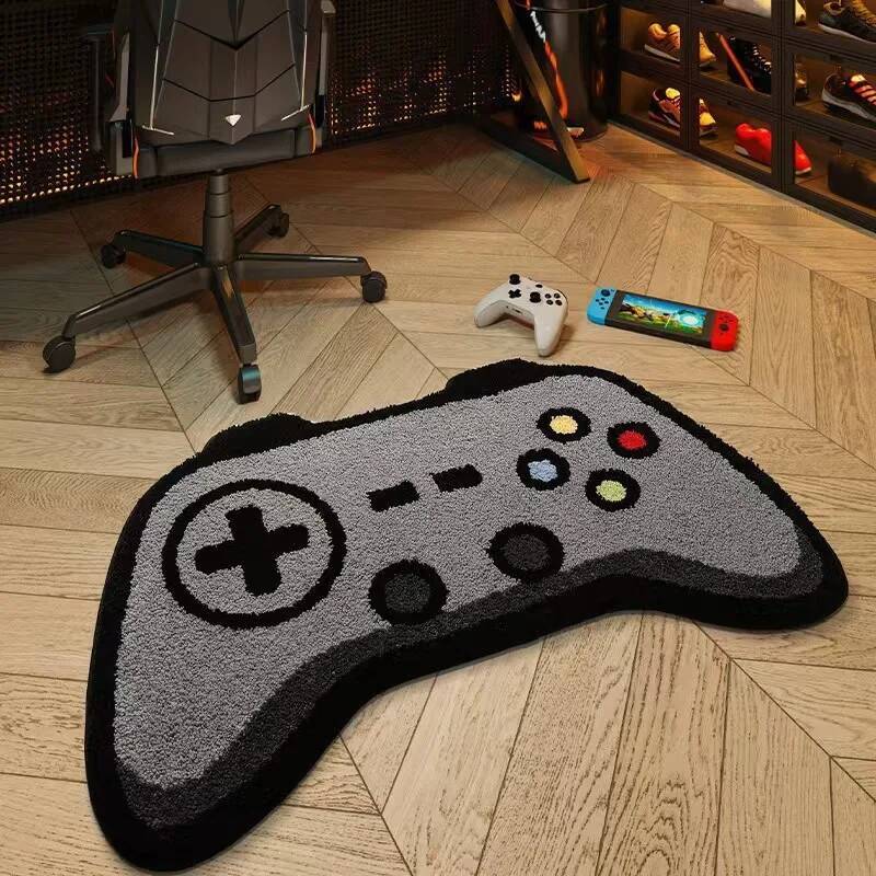 Console Gaming Hand - Gaming-Controller-förmiger Teppich, kreativer Cartoon-Teppich, weicher Tufting-Teppich,