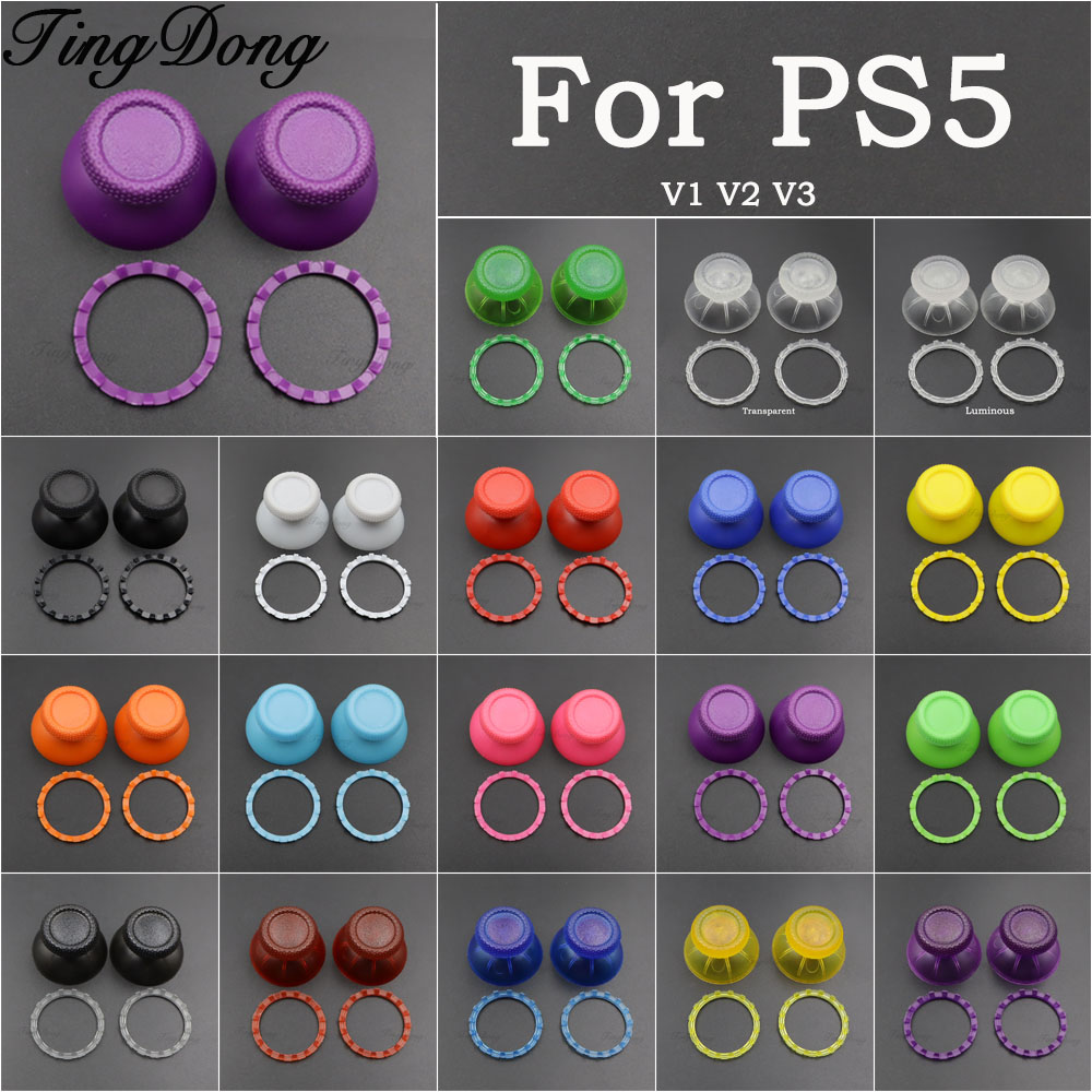 Nintendo Console Switch 2 - 1/2/3 Set 3D-Joystick-Daumenstick-Kappen & Akzentringe für