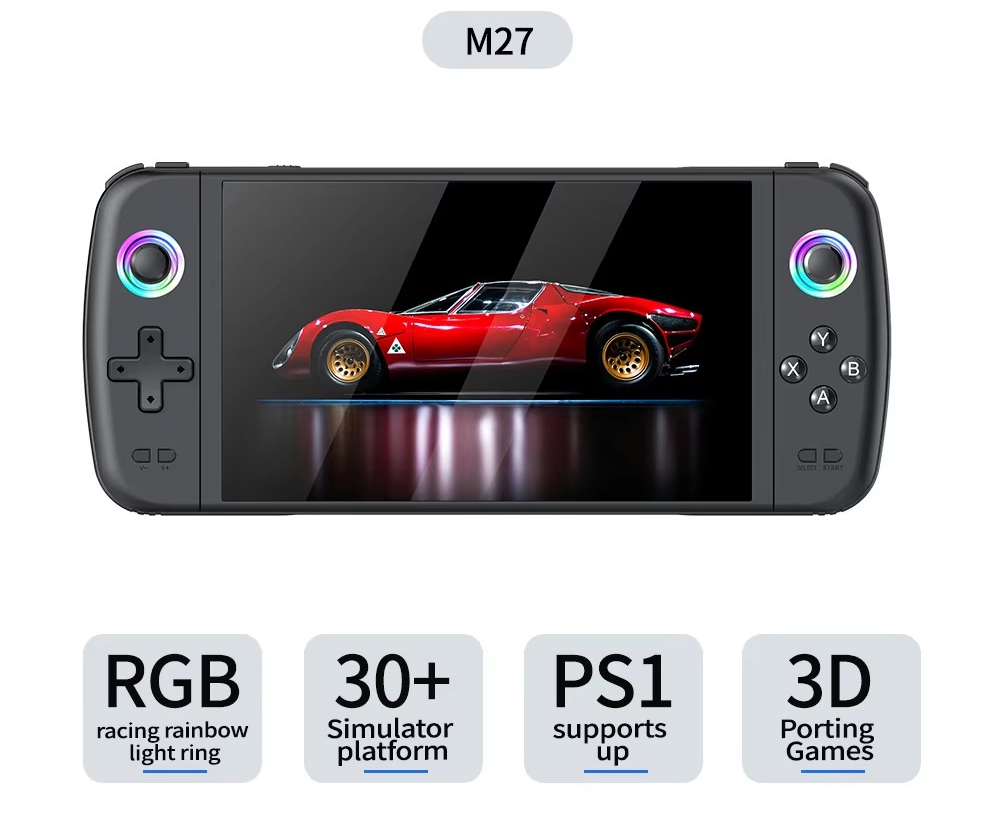 M27 7-Zoll-Handheld-Spielekons – Console Gaming Hand Bewertung und Preis