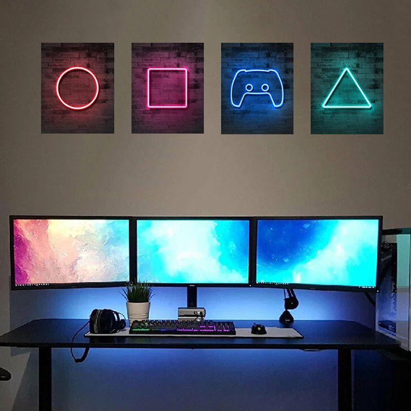 4PCS Kinder Gaming Zimmer Spie – Gaming Console Wallpaper Bewertung und Preis