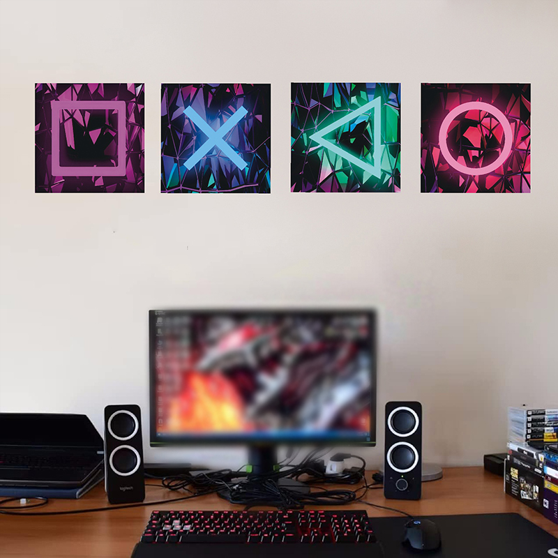 4PCS Kinder Gaming Zimmer Spie – Gaming Console Wallpaper Bewertung und Preis