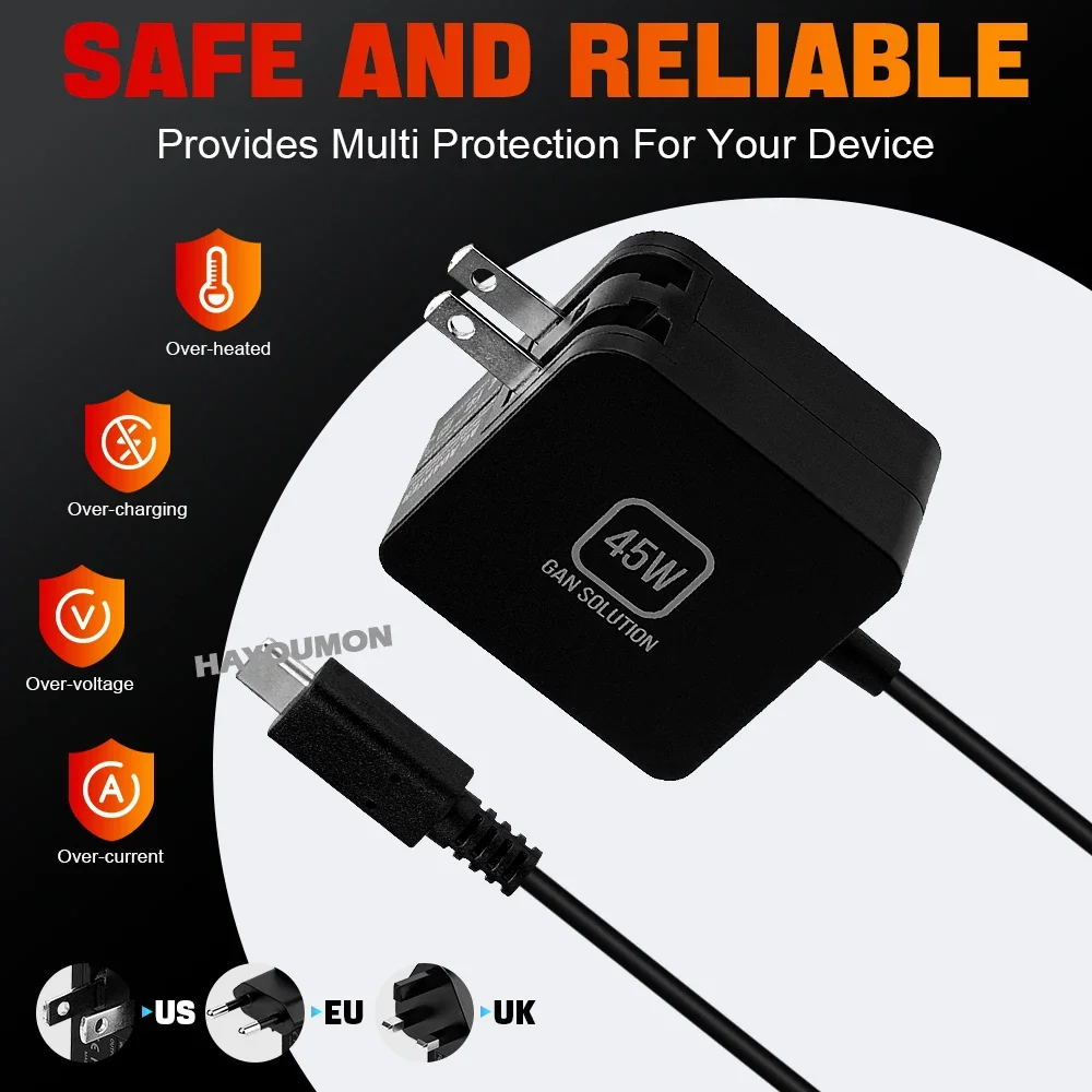 NEUES 45W AC-Netzteil Schnelll – Gaming Console Uk Bewertung und Preis